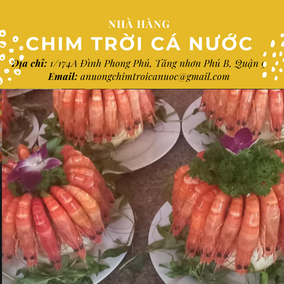 CHIM TRỜI CÁ NƯỚC - QUÁN ĂN DÀNH CHO GIA ĐÌNH TẠI QUẬN 9